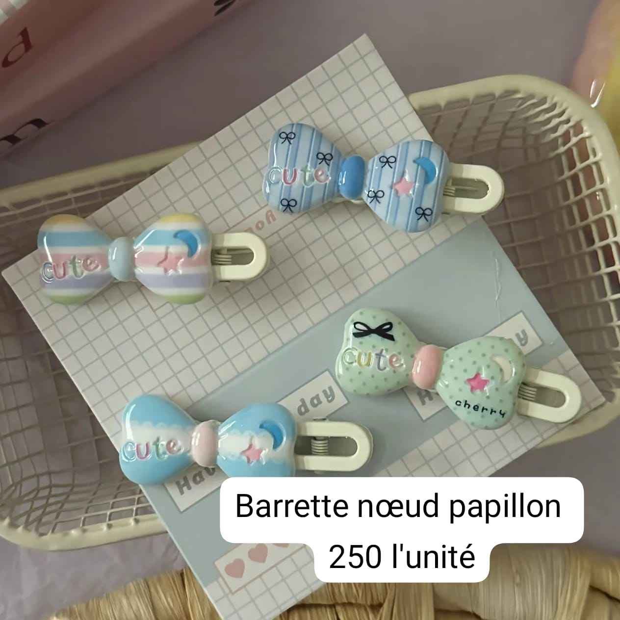 Barrette nœud enfants