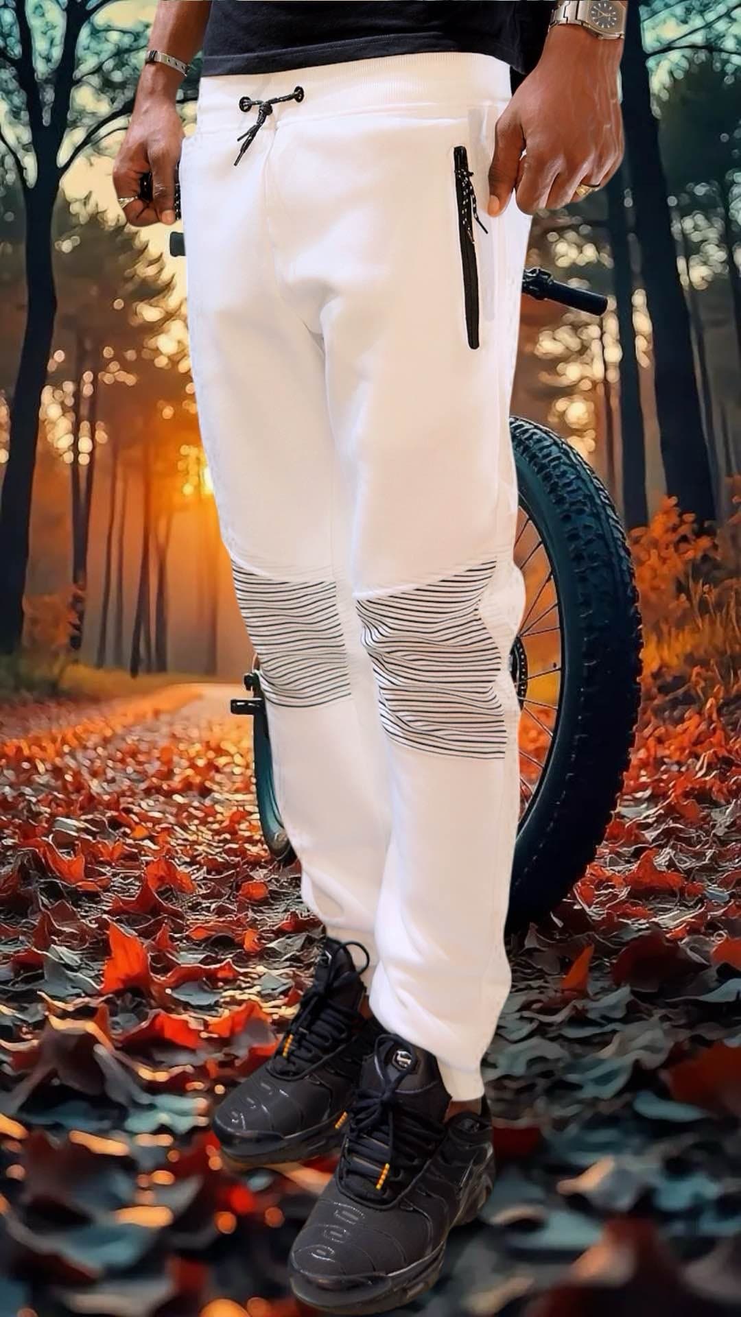 pantalon jogging blanc