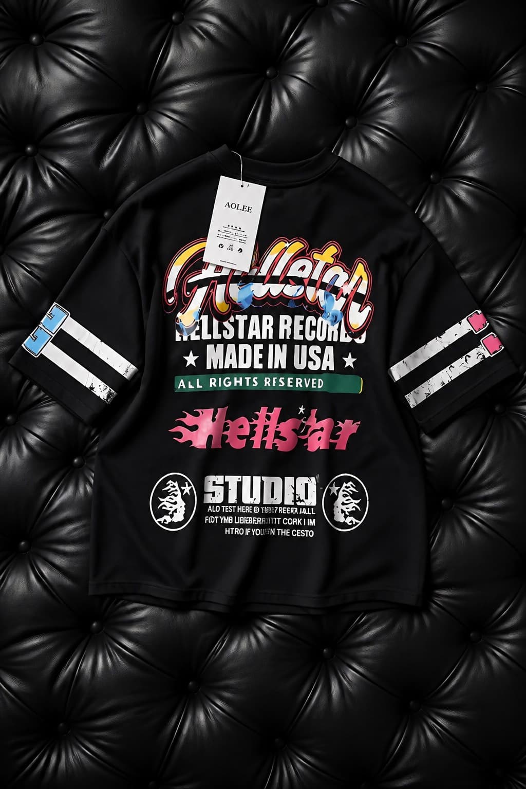 t-shirt streetwear noir rose