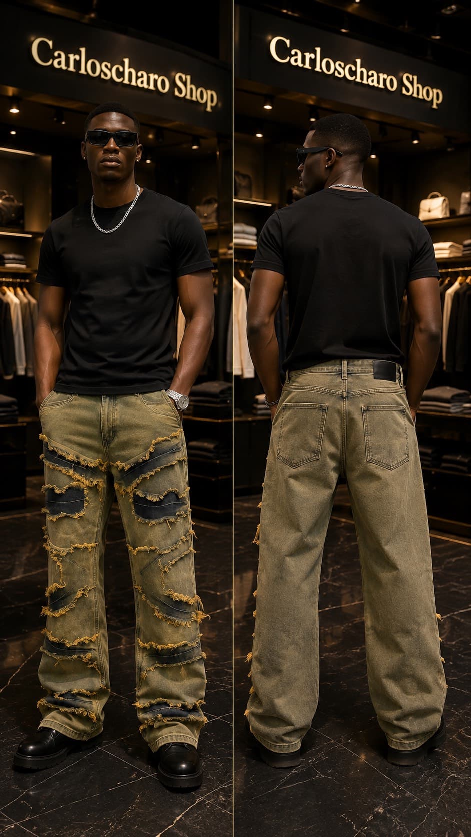 pantalon jean streetwear robuste