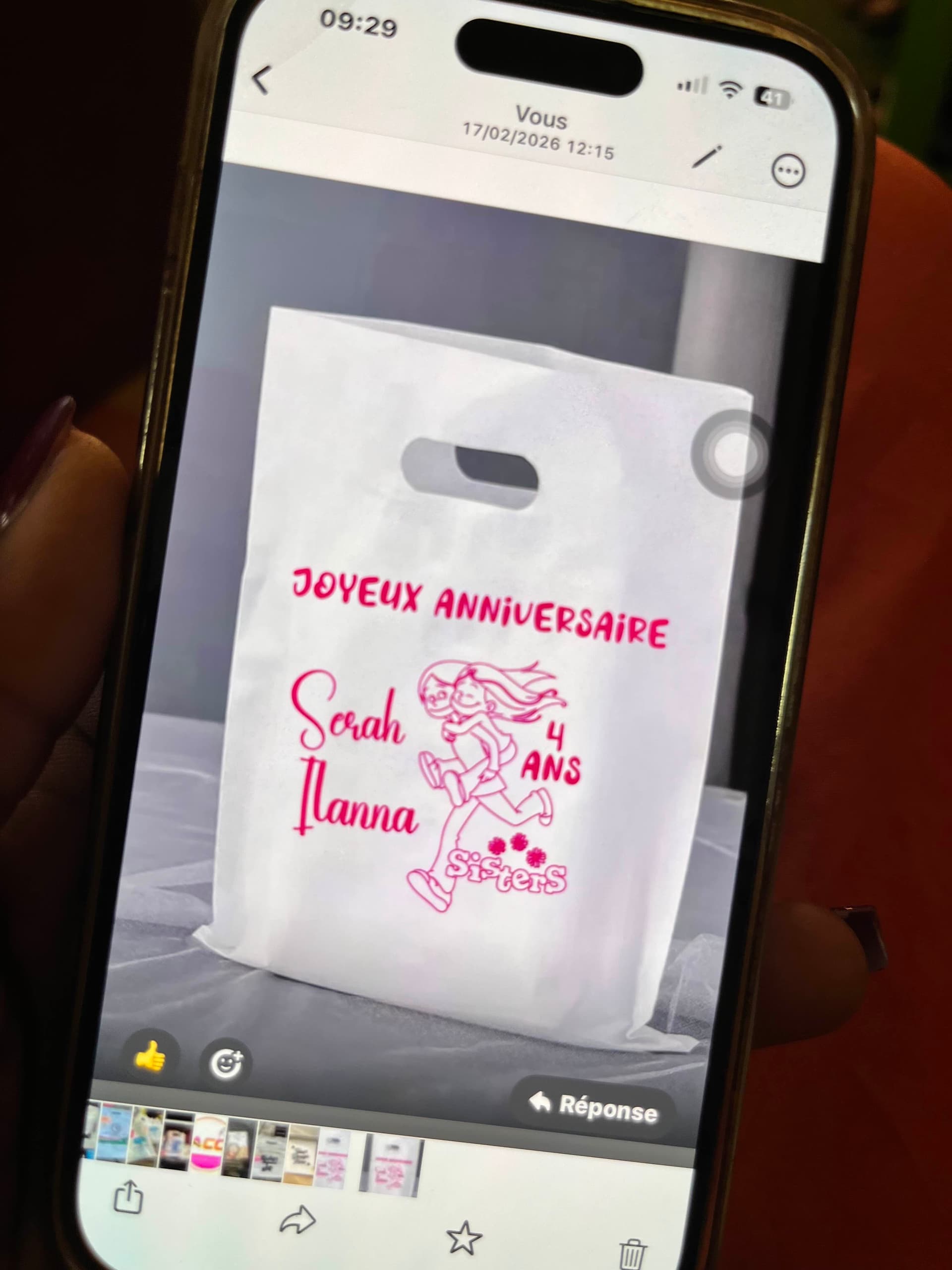 sachet anniversaire