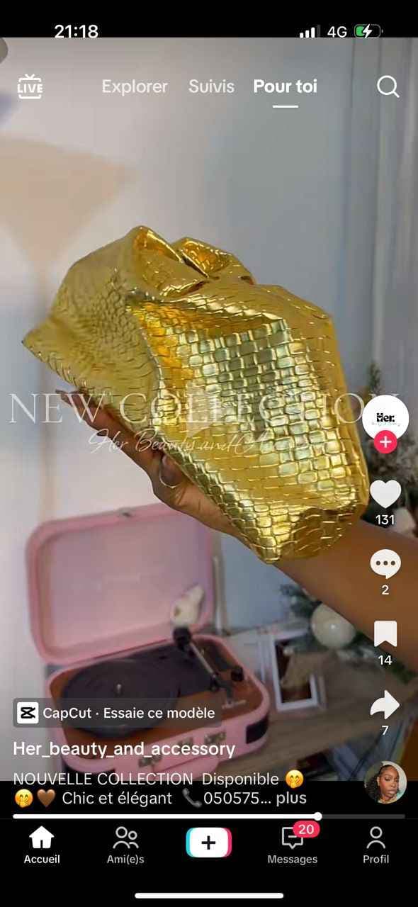 pochette doree