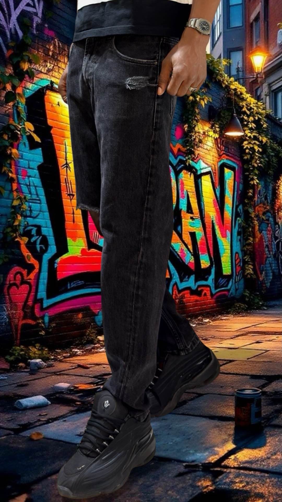 pantalon jean noir