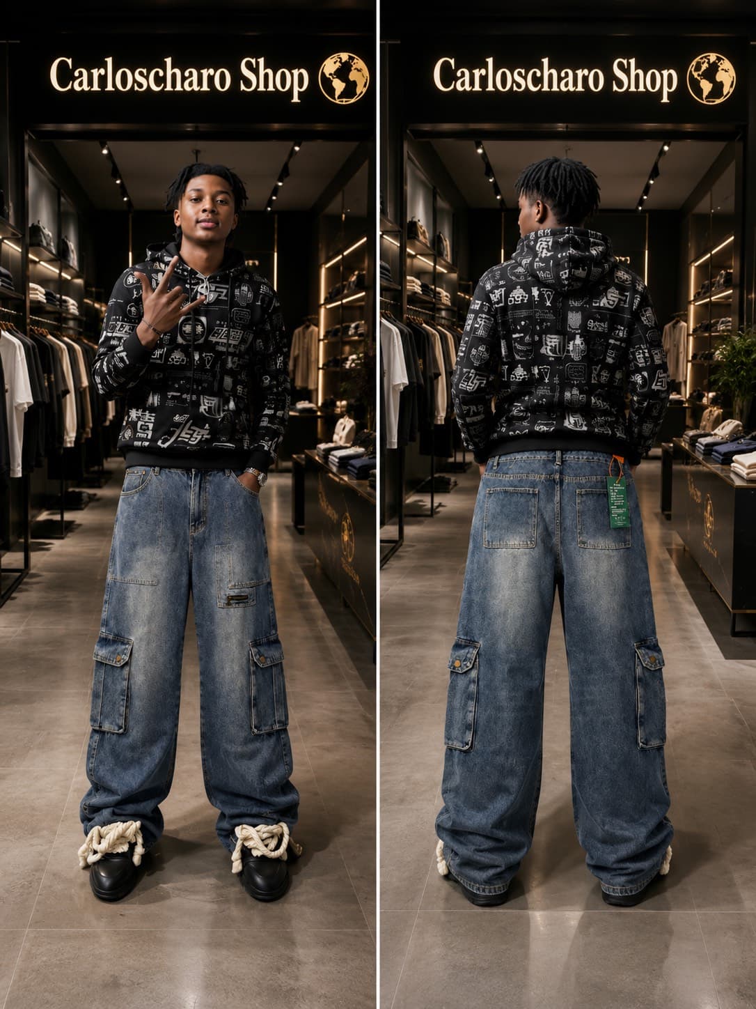 pantalon jean baggy robuste