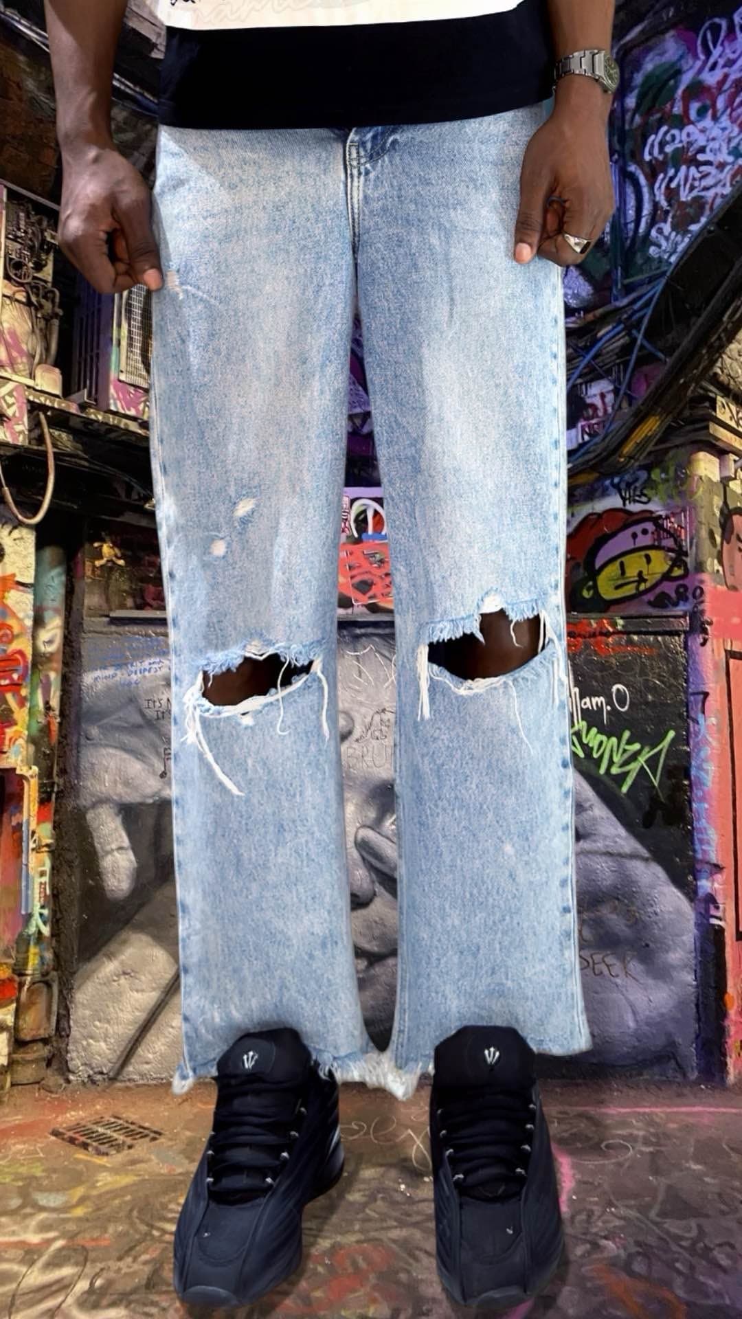 pantalon jean décontracté bleu