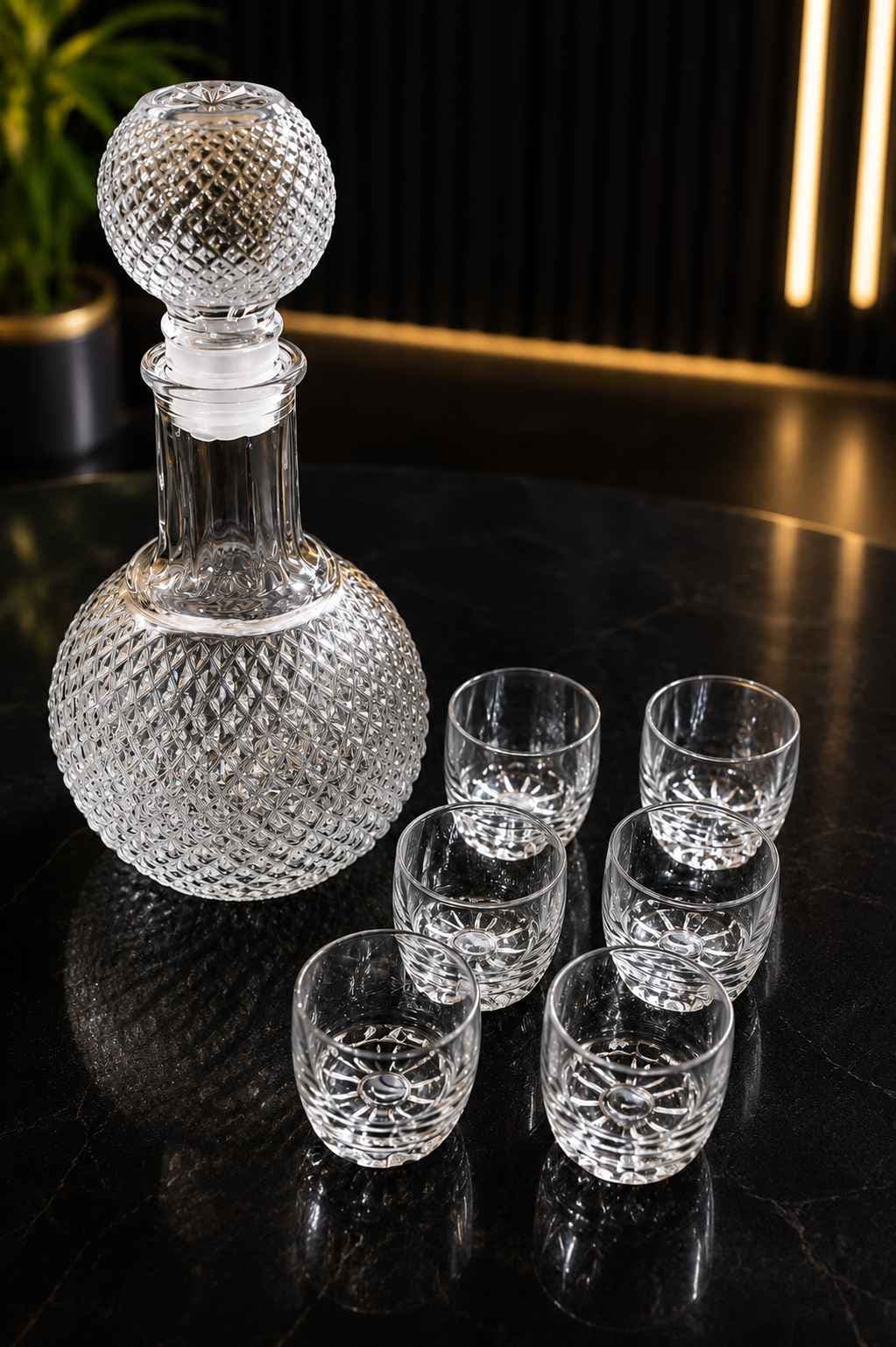 Ensemble (Verre + bouteille)