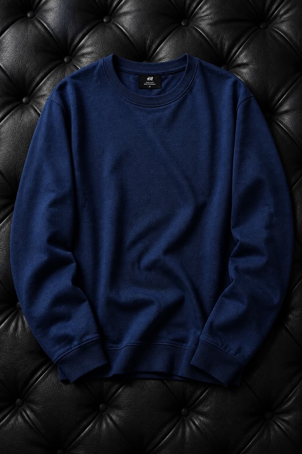 pull-over bleu basique décontracté