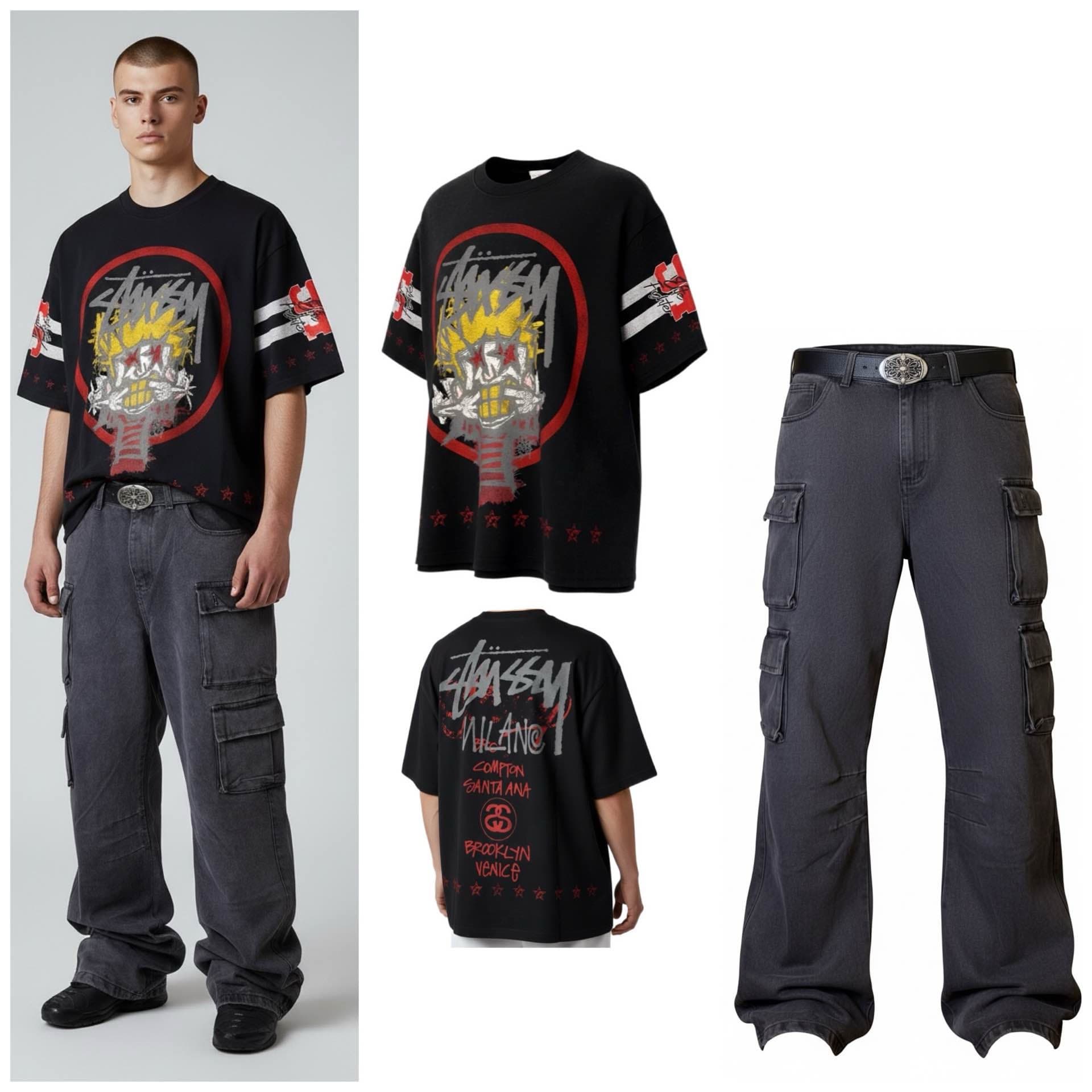 ensemble streetwear noir