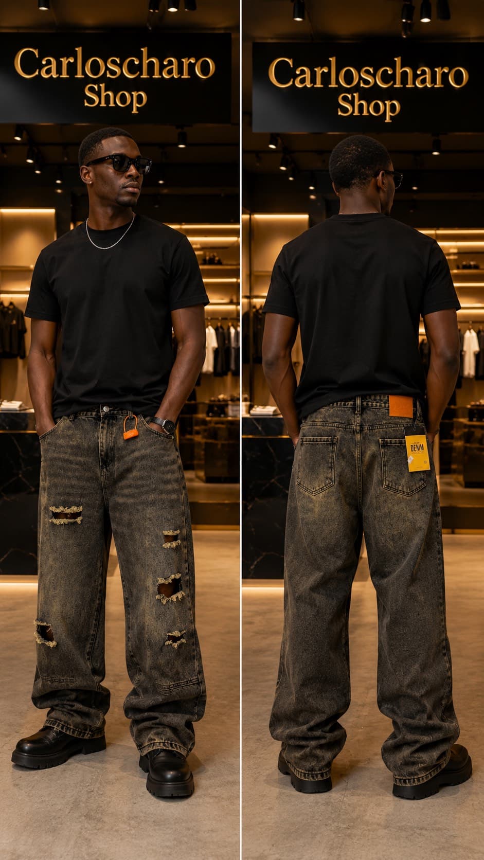 pantalon jean baggy robuste