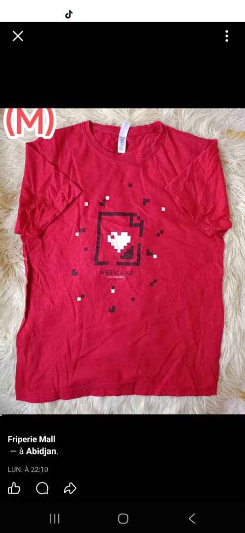 T-shirt rouge taille M