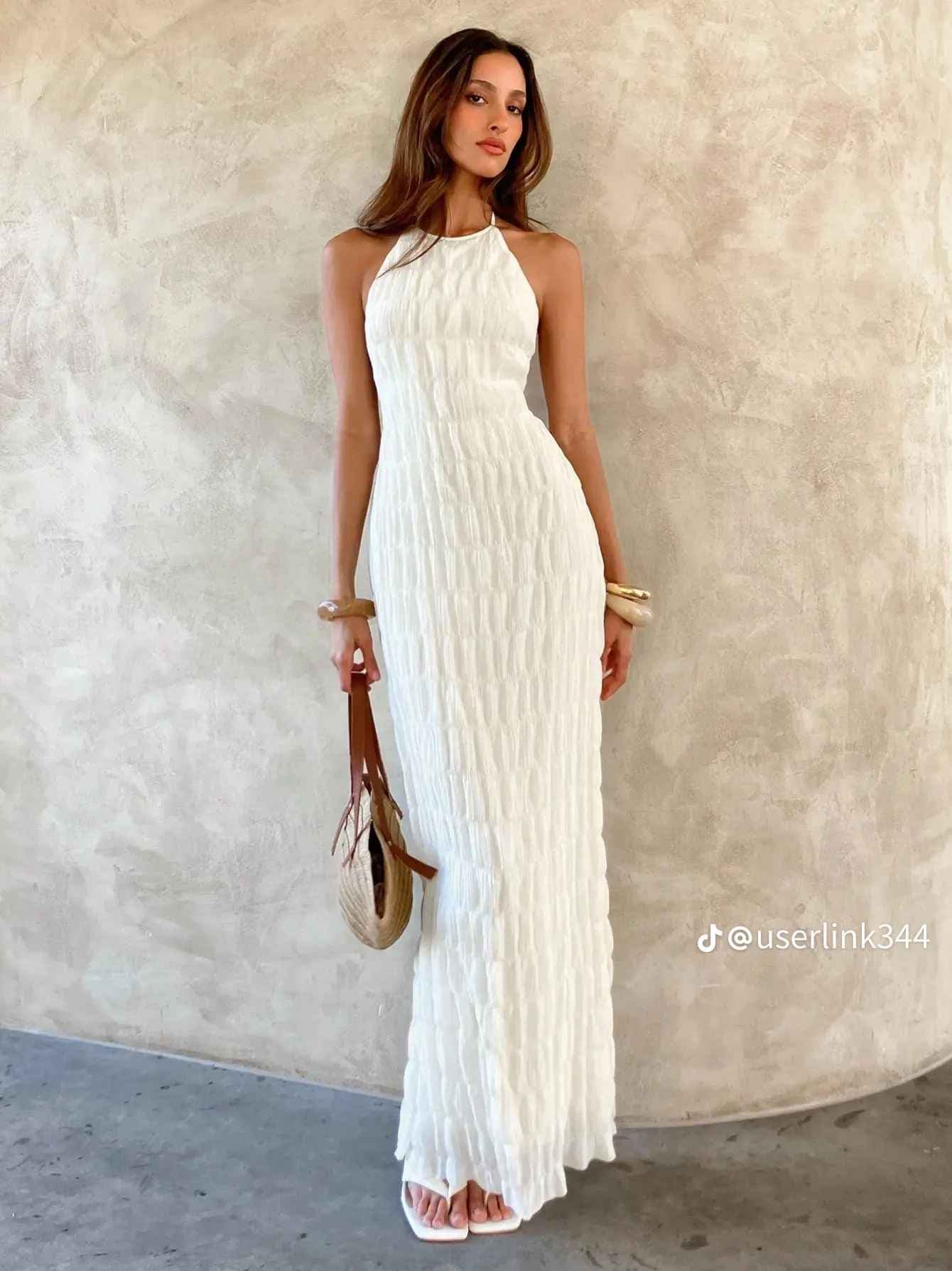Robe de plage fronce
