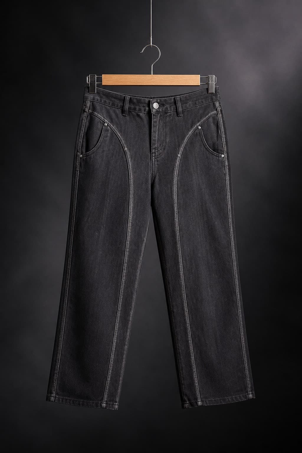 pantalon jean cargo noir