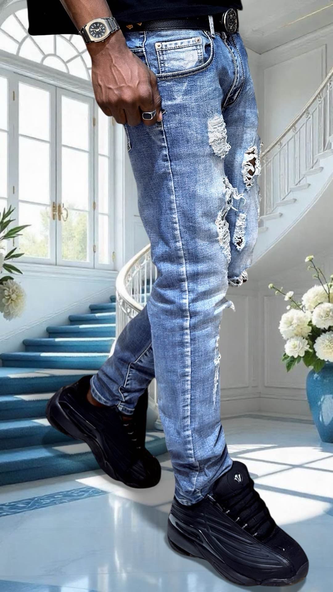 pantalon jean décontracté