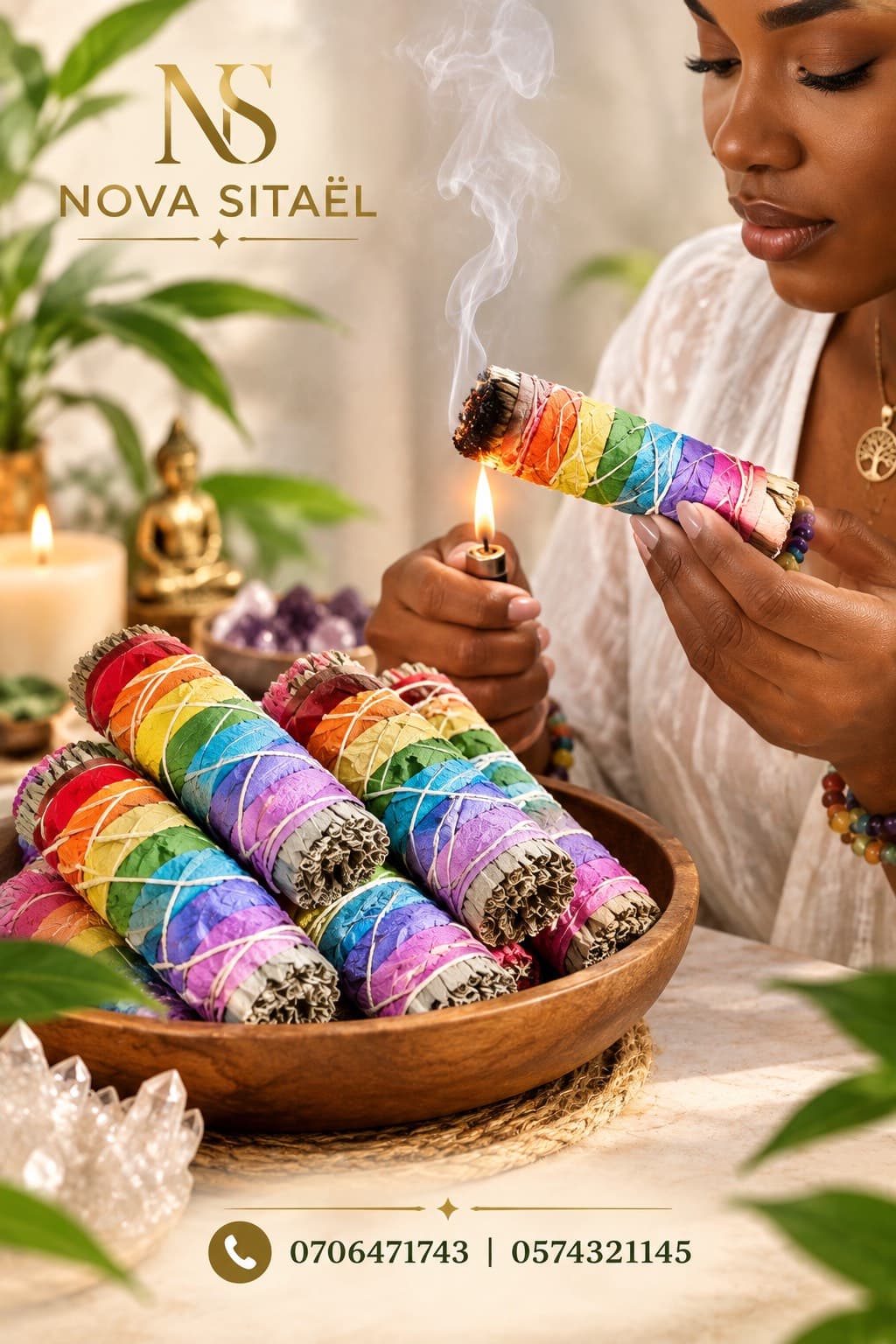 Baton sauge aux 7 chakras