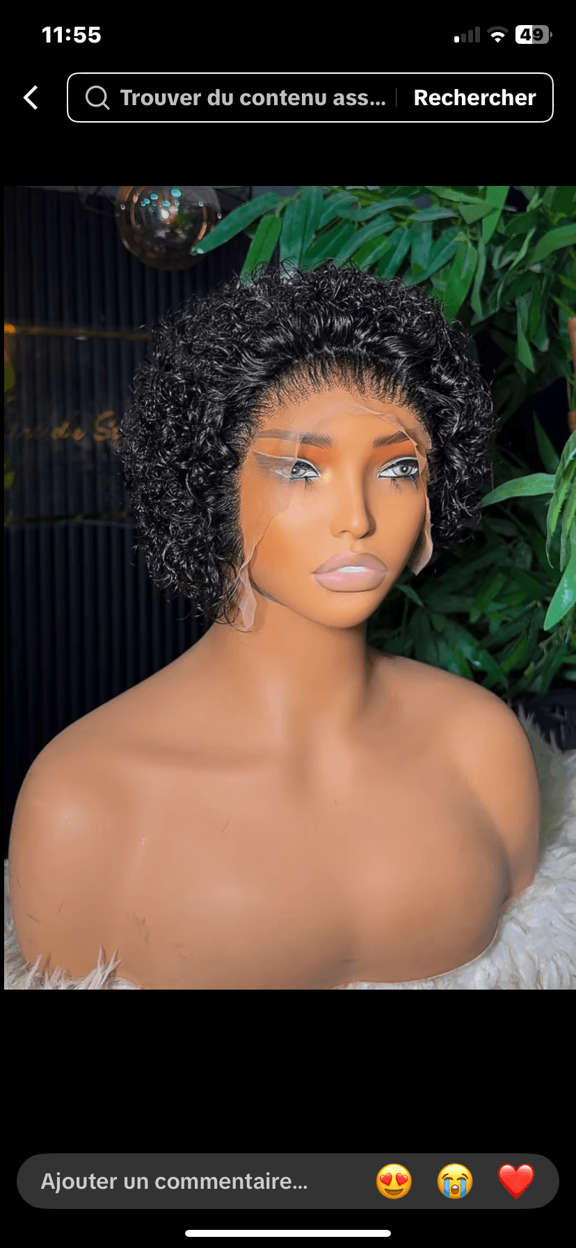 perruque Pixie frontal T