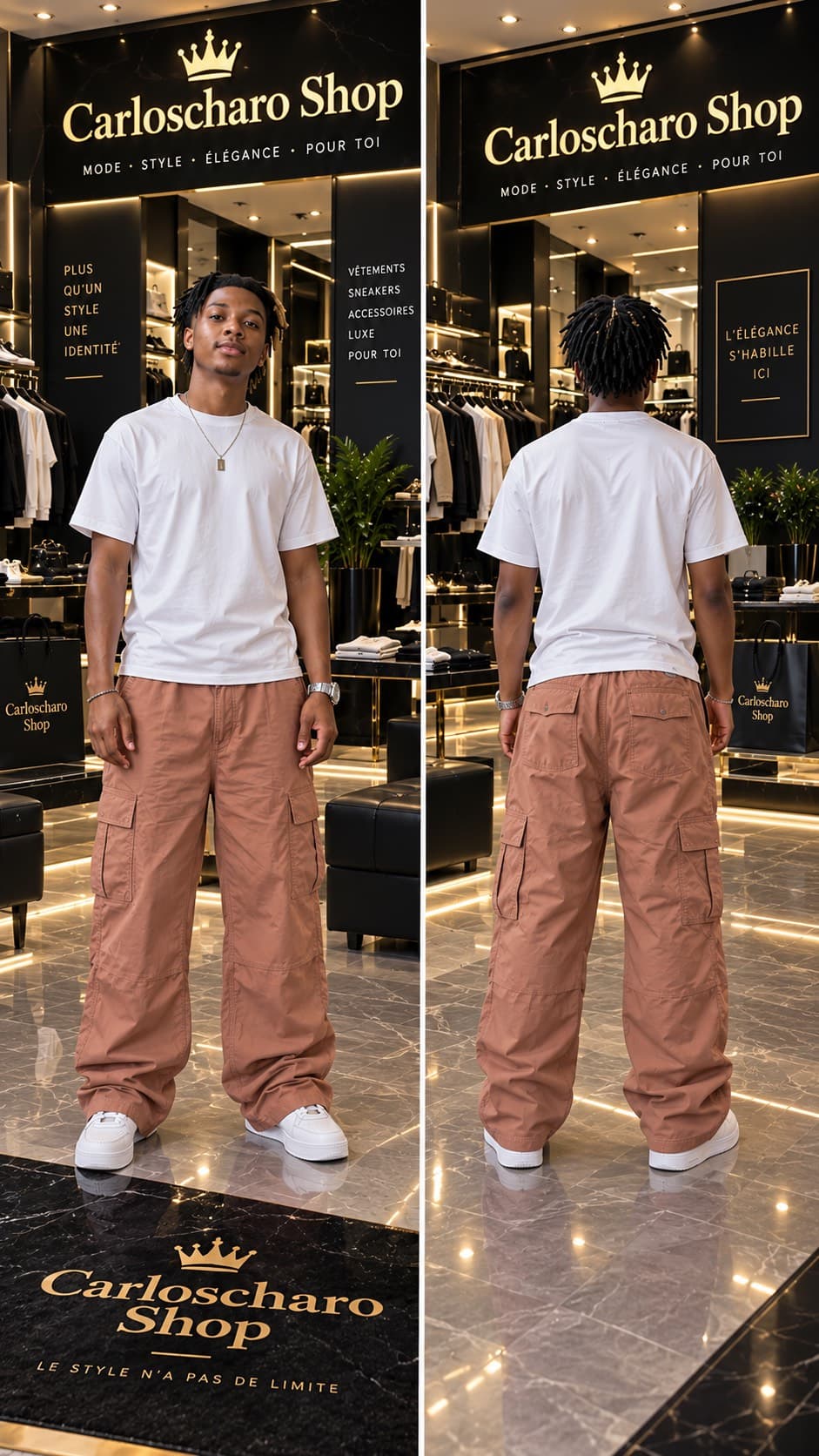 pant cargo rose