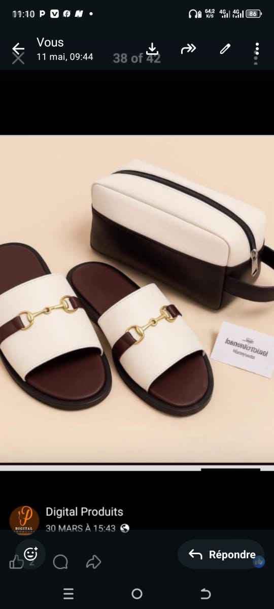 sandale en cuir+sac