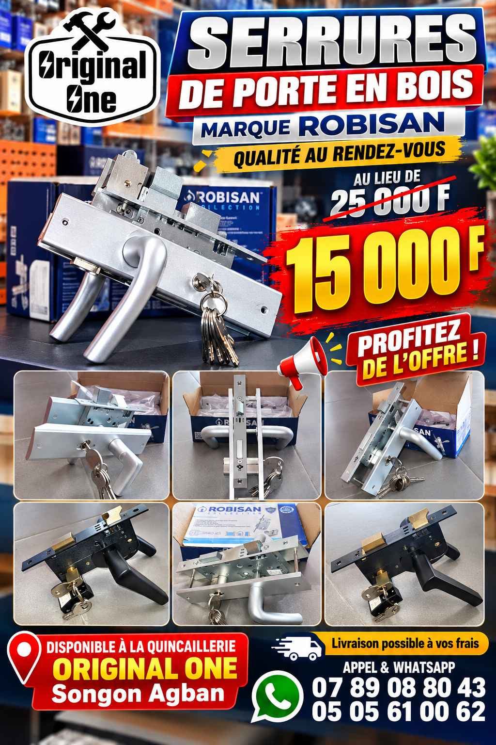 serrure de porte en bois ROBISAN