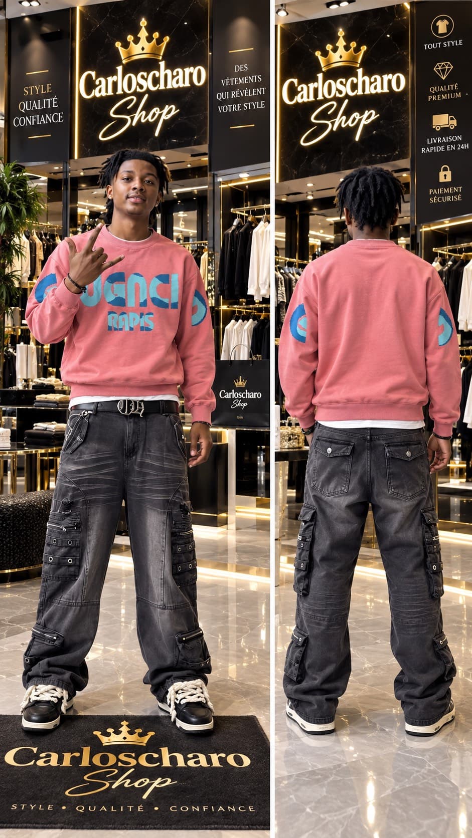 pull-over rose streetwear