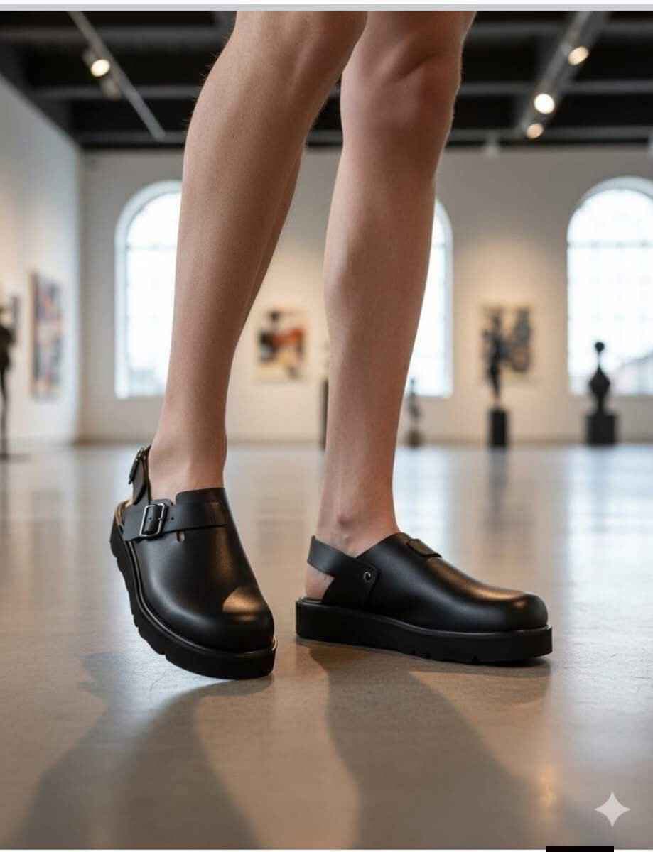 sandale en cuir