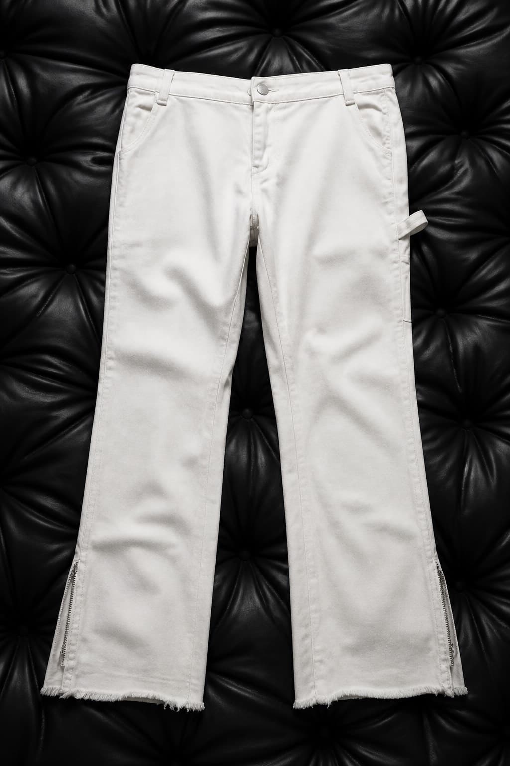 pantalon jean cargo blanc