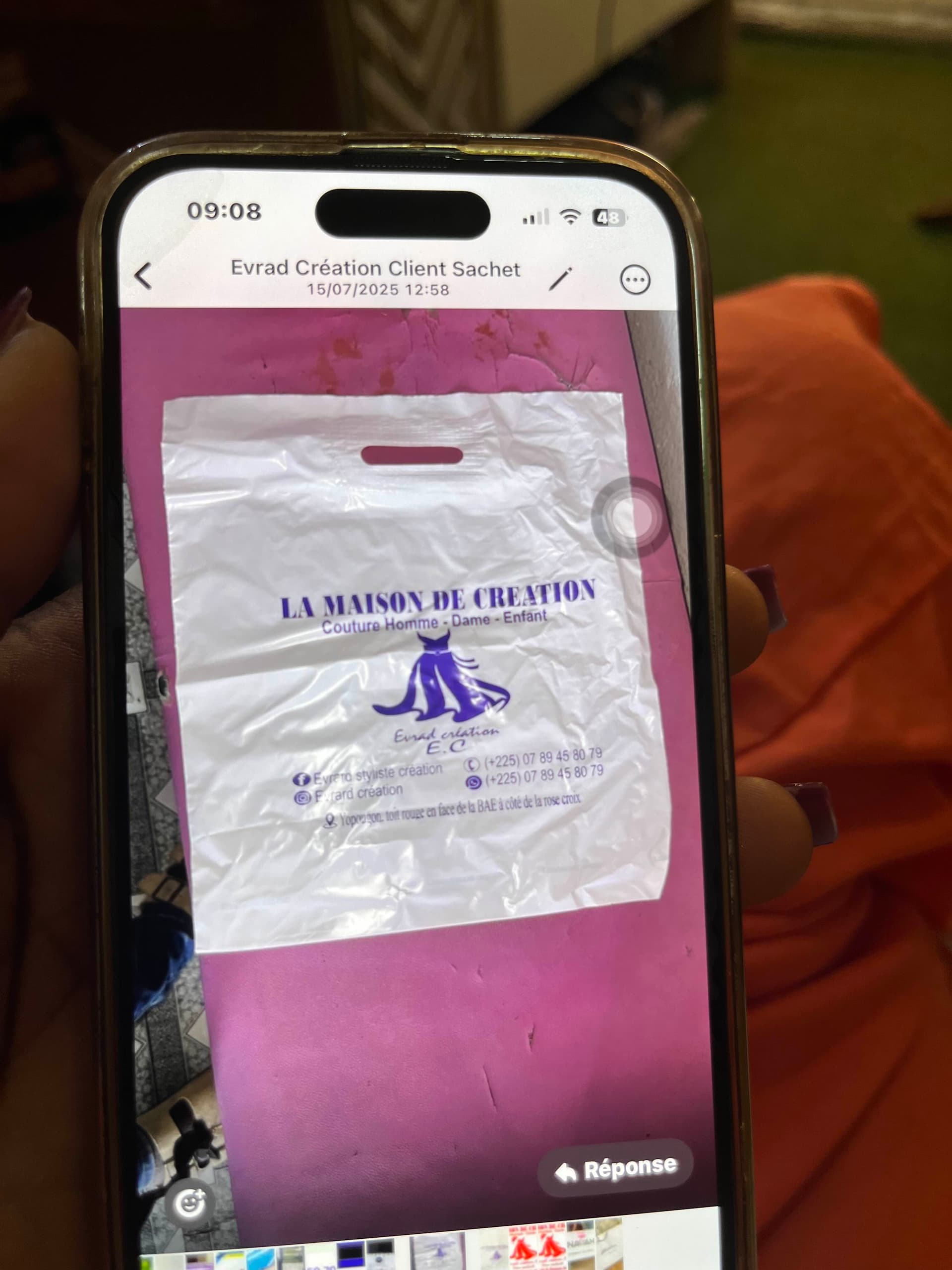 sachet Evrad création