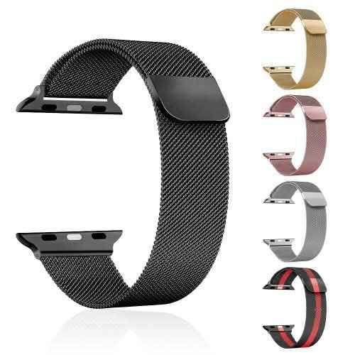 Bracelet inoxydable magnétique pour apple watch et autre montre connectée