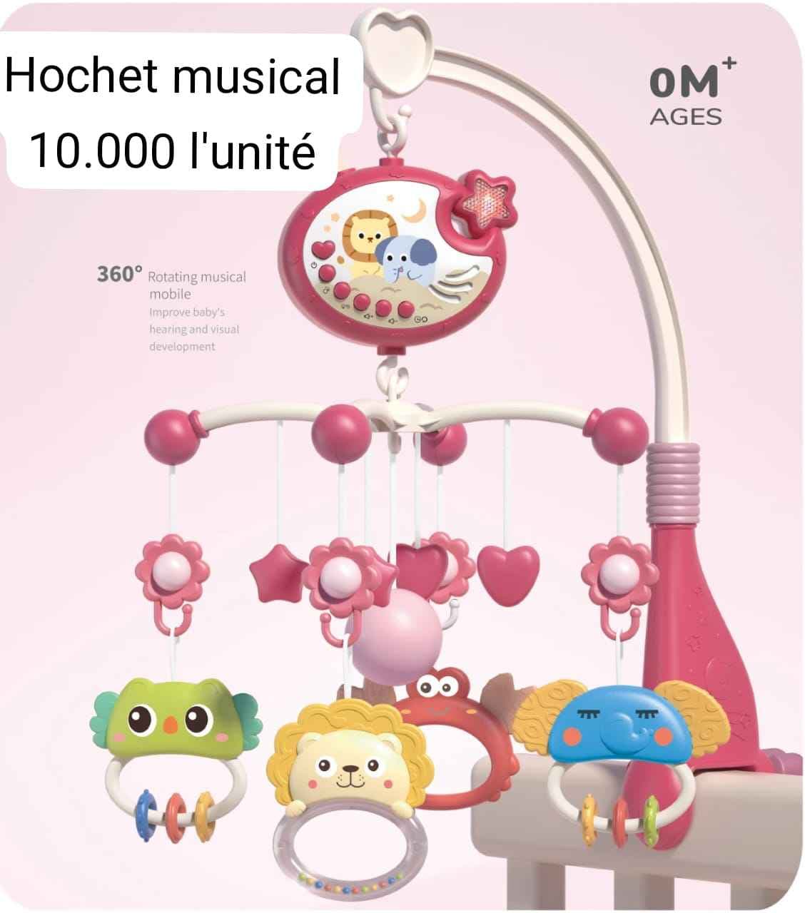 hochet musical rotatif pour bébé