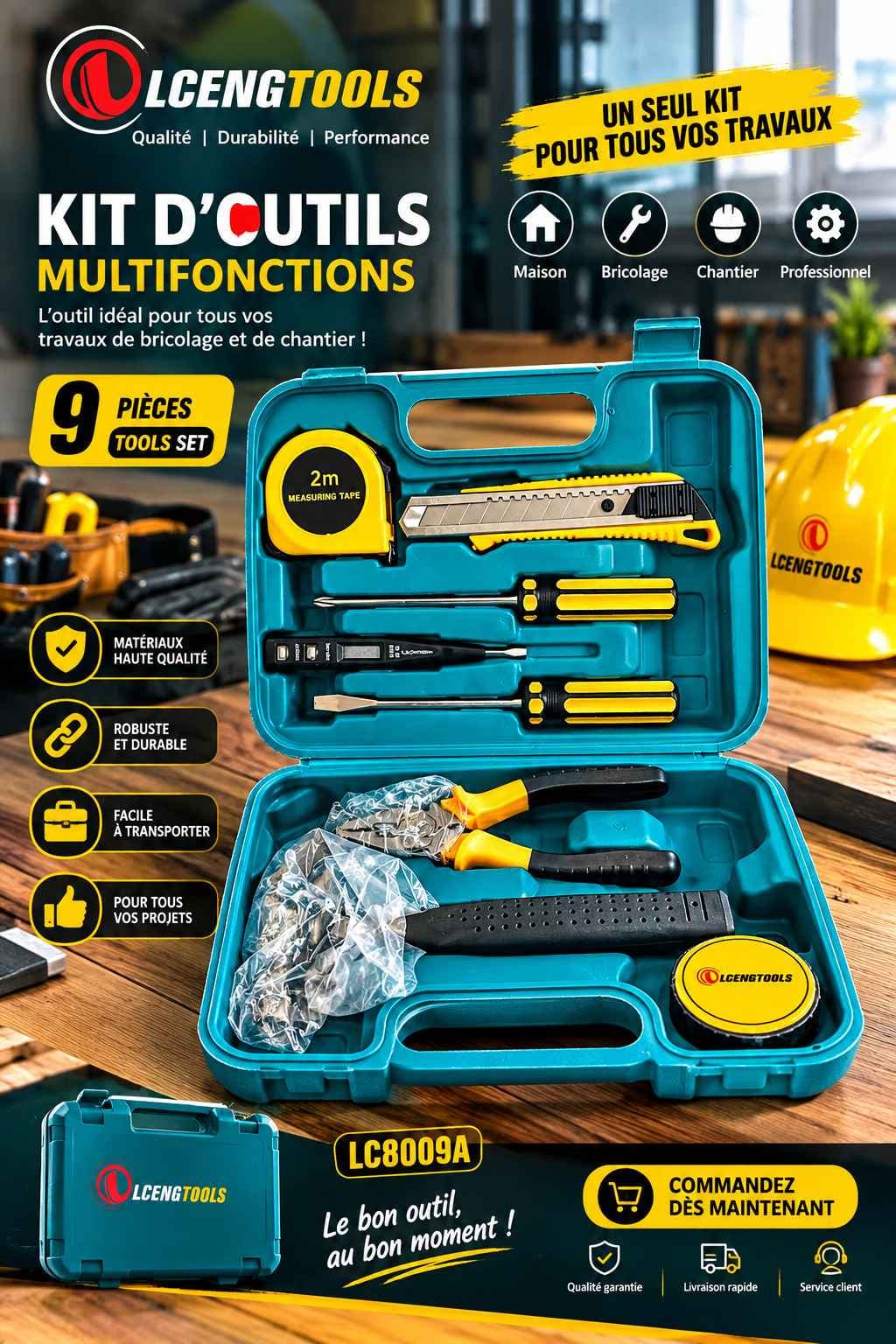 Boîte à Outils 9 Pièces