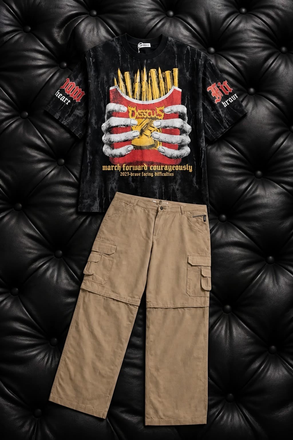 ensemble t-shirt streetwear + cargo