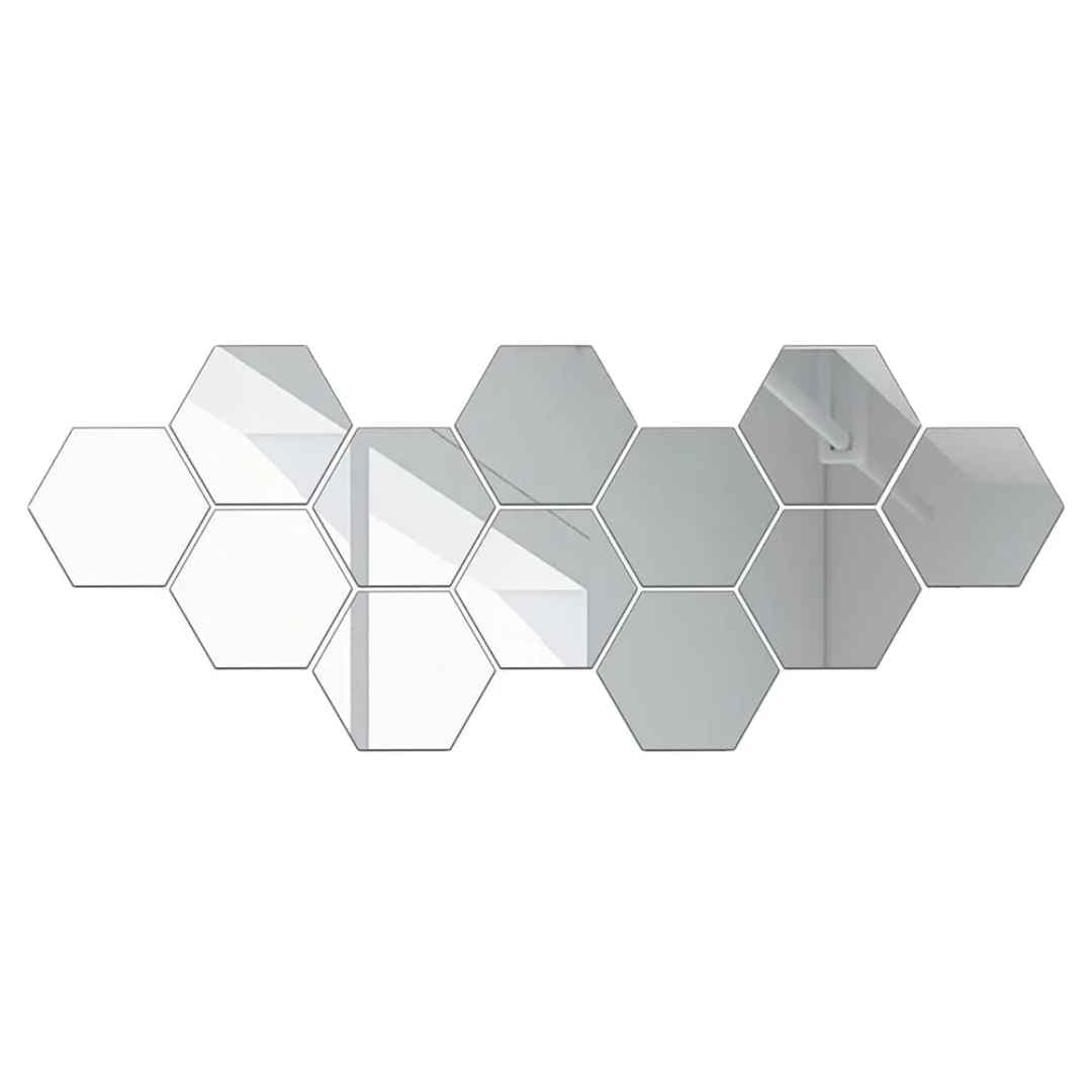 stickers miroir en forme hexagonale