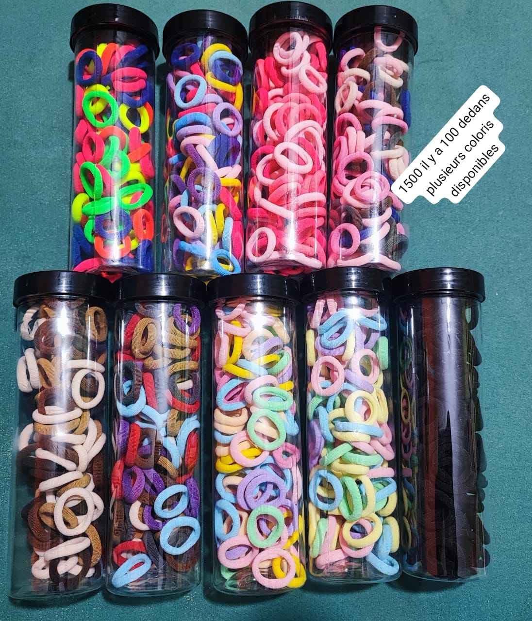 Élastiques cheveux colorés