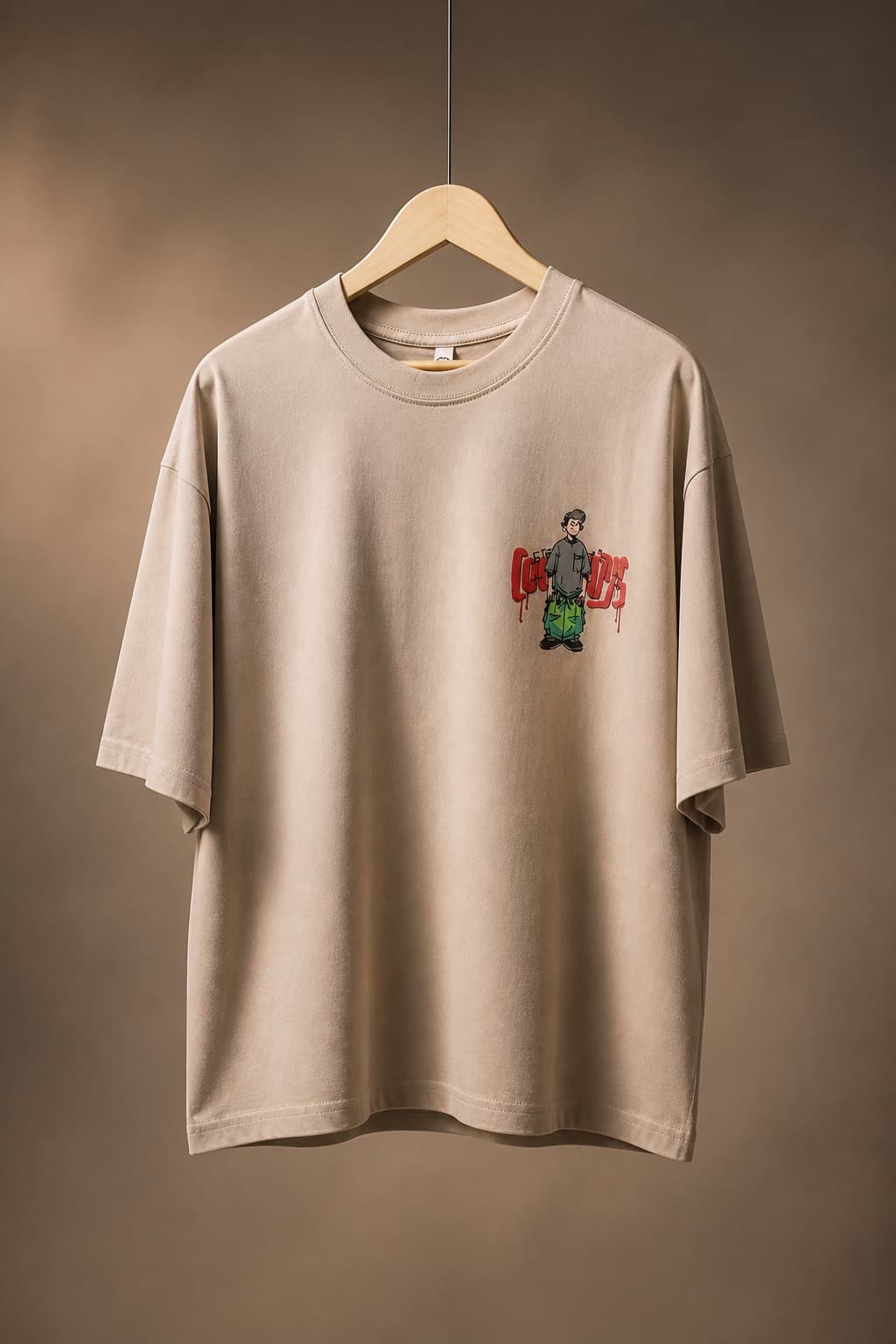 t-shirt marron streetwear