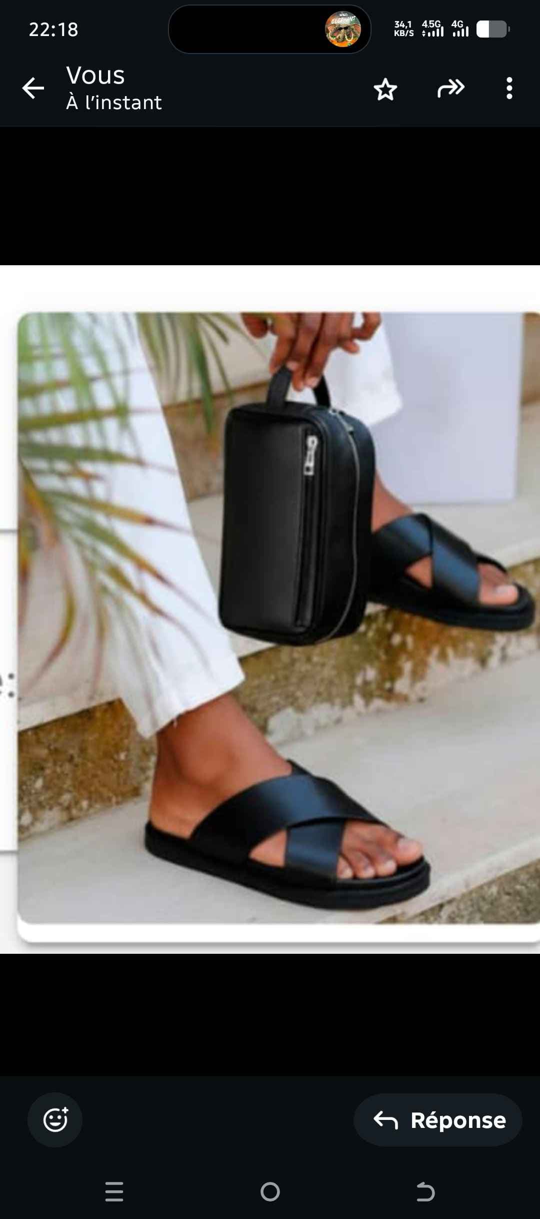 Sandale en cuir+sac
