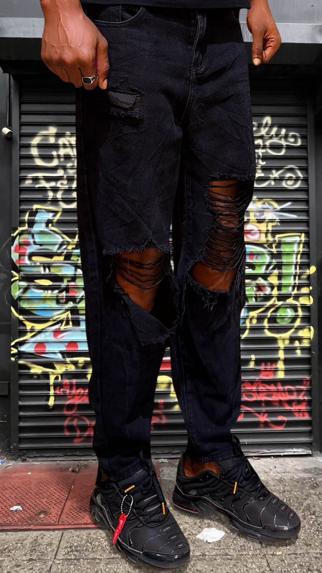 pantalon jean noir