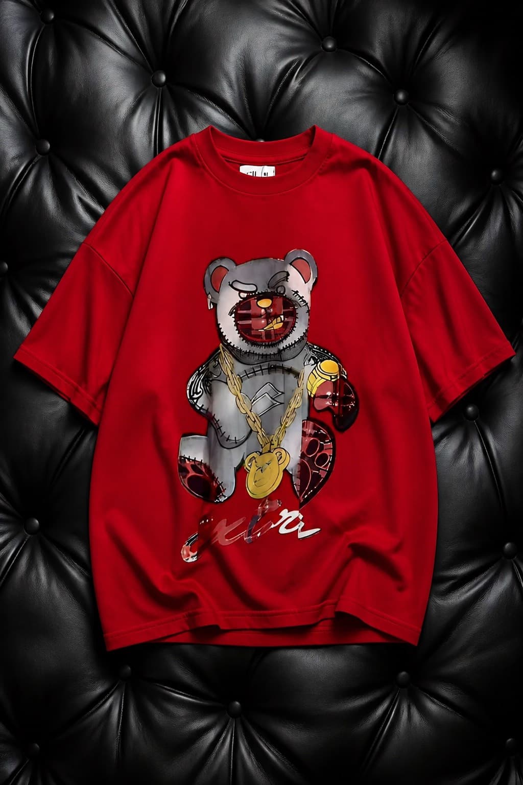 t-shirt rouge streetwear