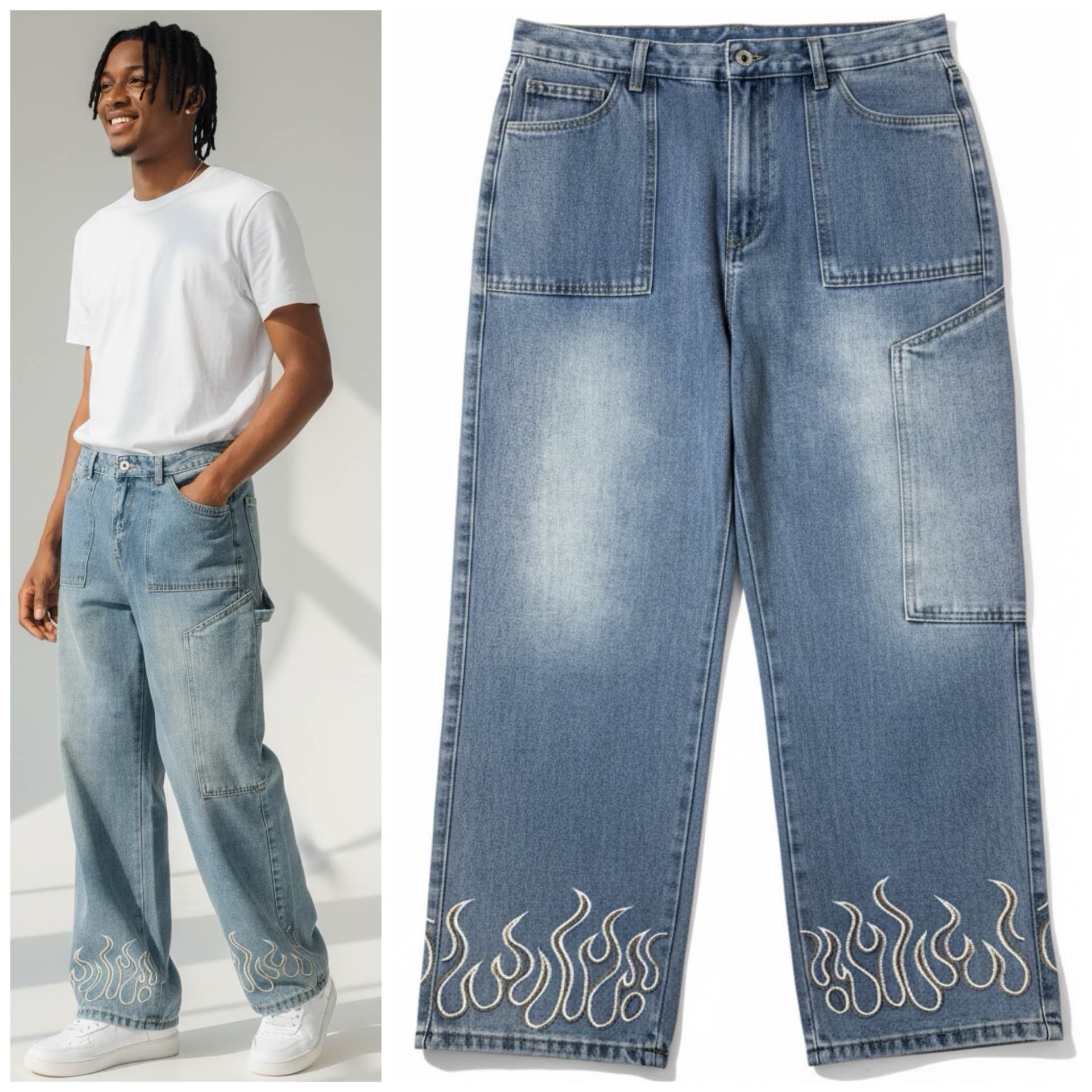 pantalon jean cargo stylé