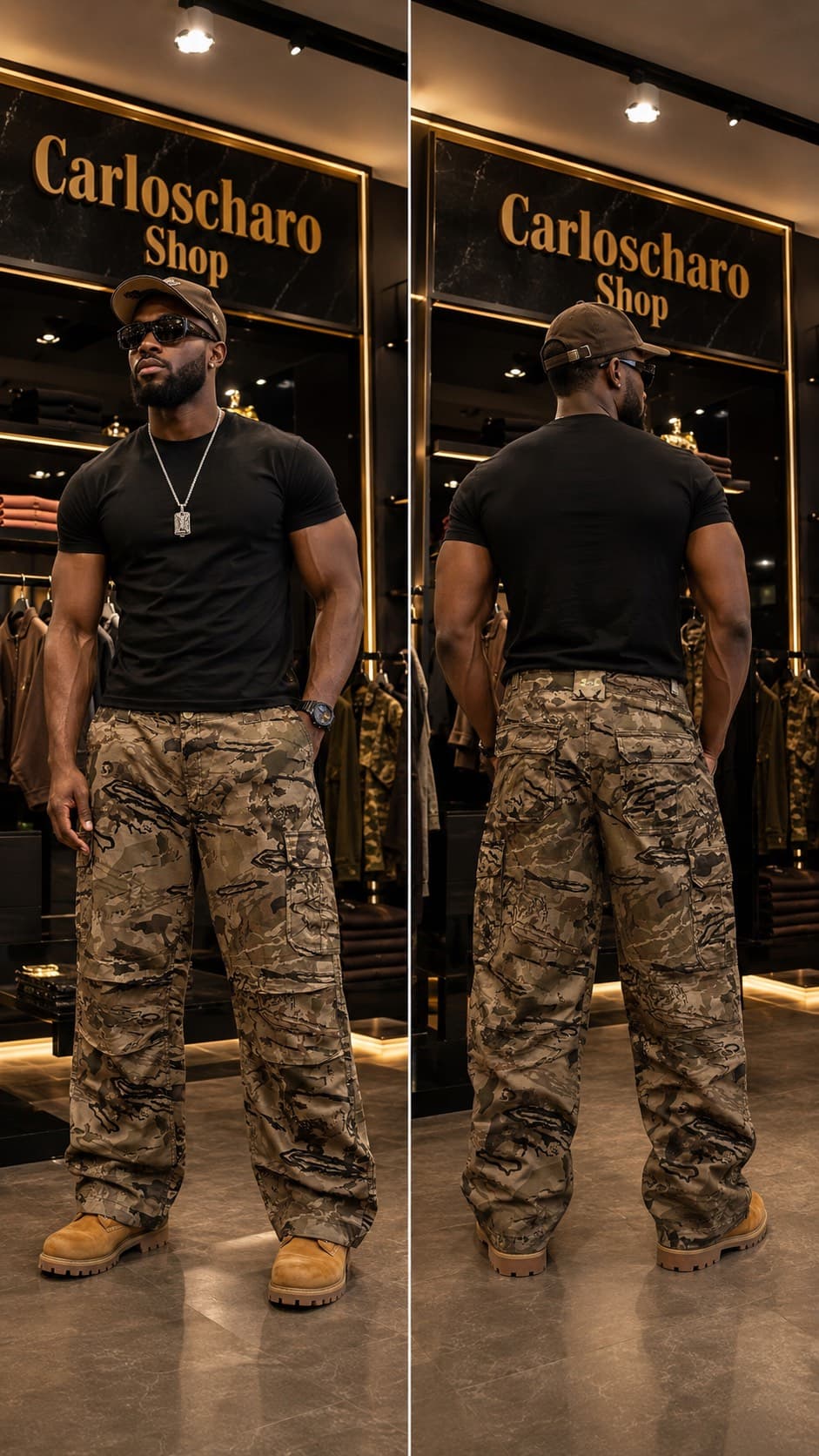 pantalon cargo treillis robuste