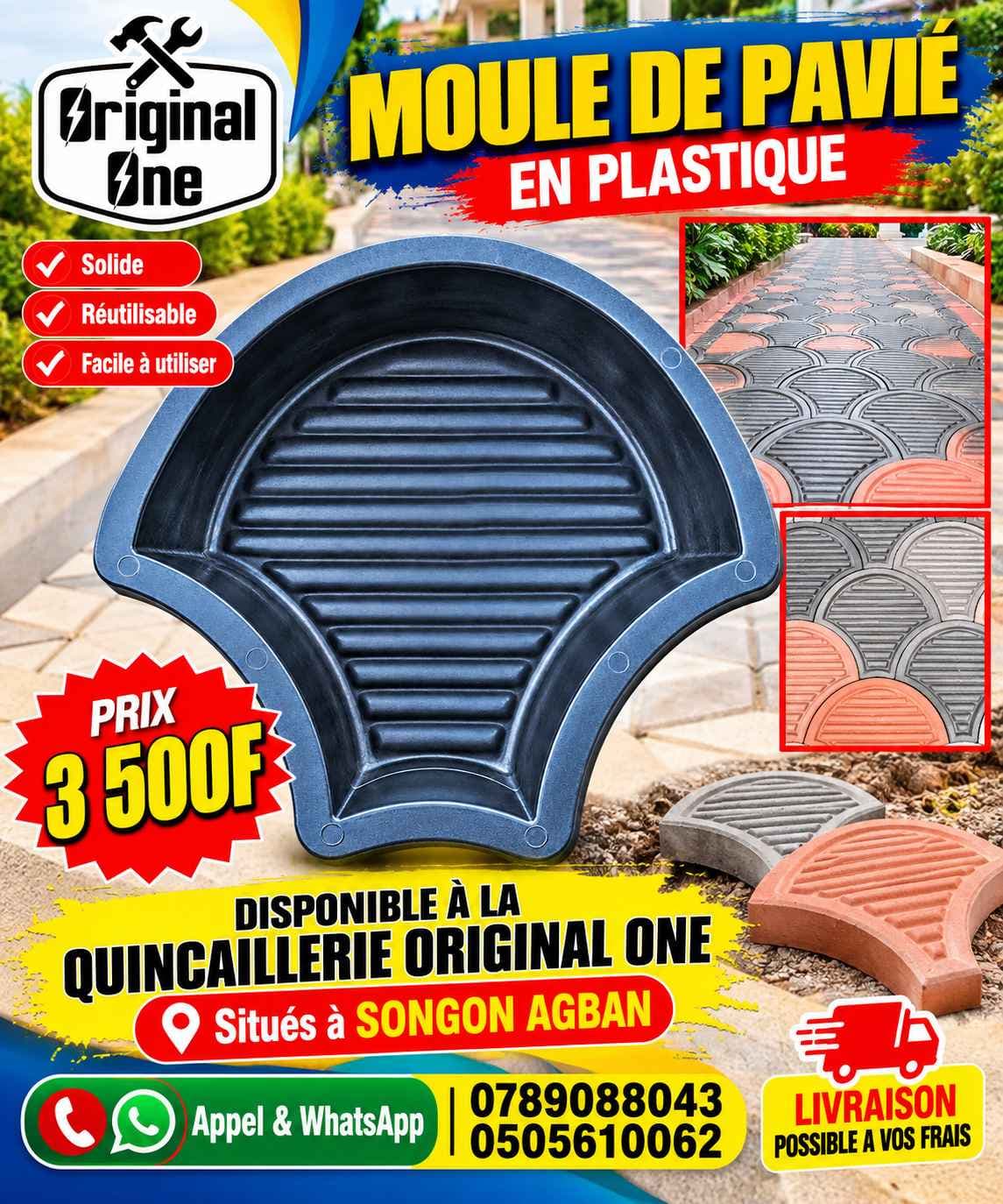 moule de pavié en plastique