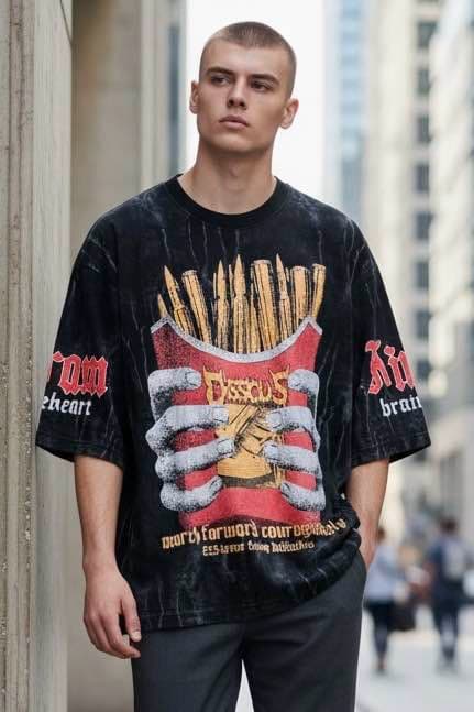 t-shirt noir robuste