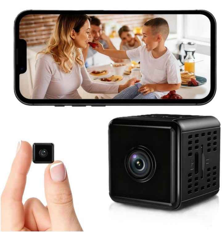 Mini Caméra Cube WiFi 1080P - Détection Mouvement + Batterie