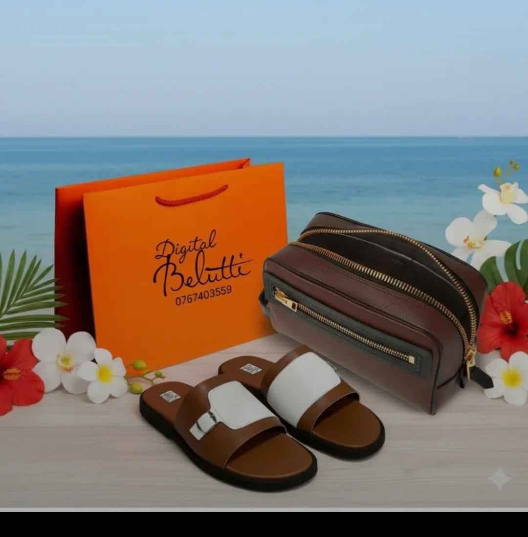 sandale en cuir+sac