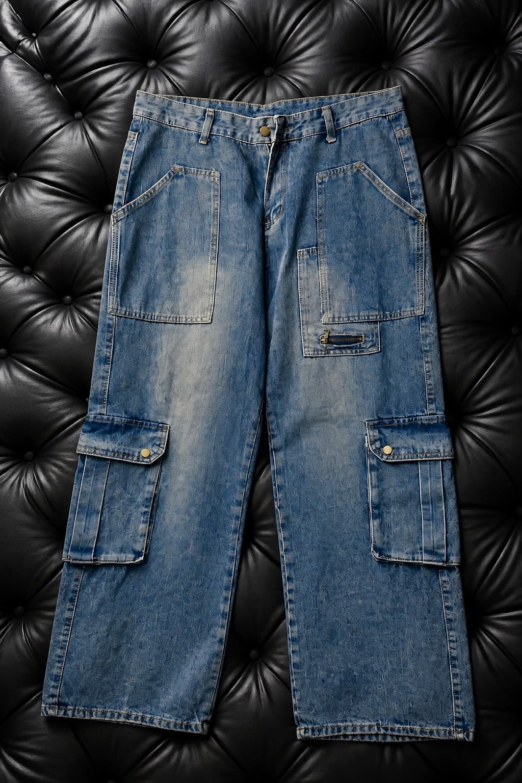 pantalon jean robuste gris bas