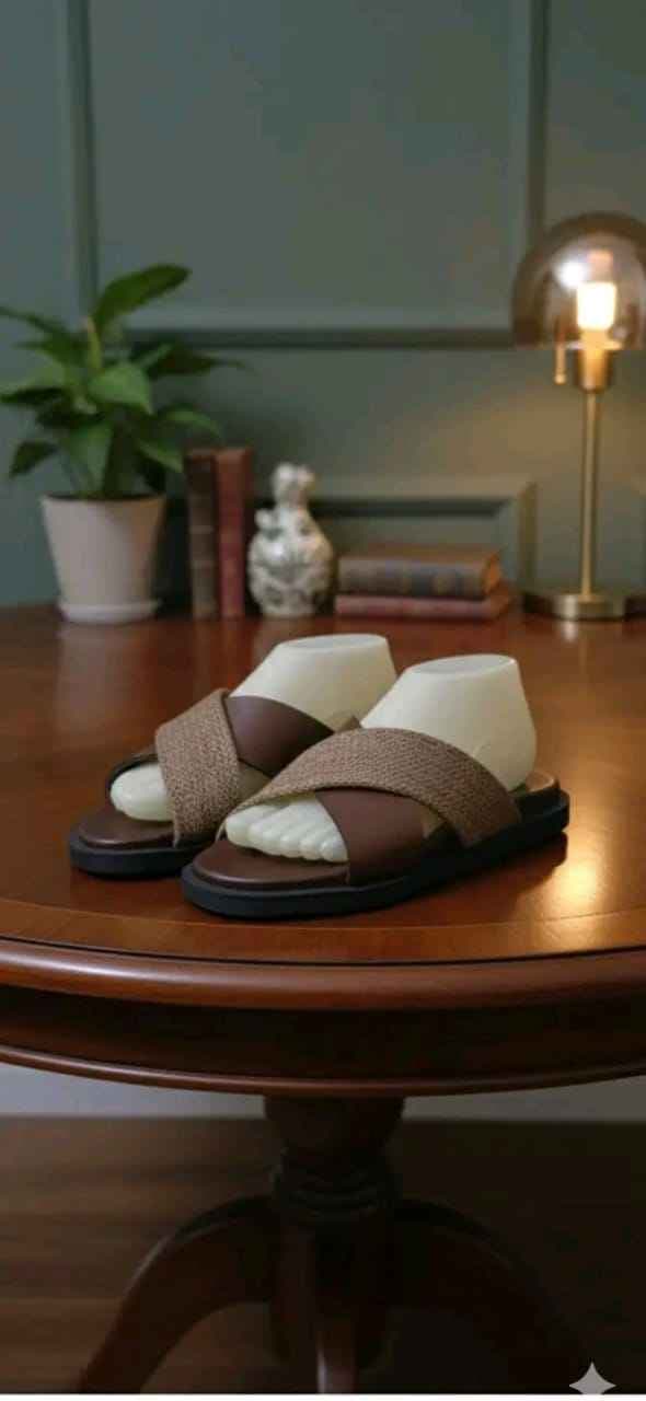 sandale en cuir