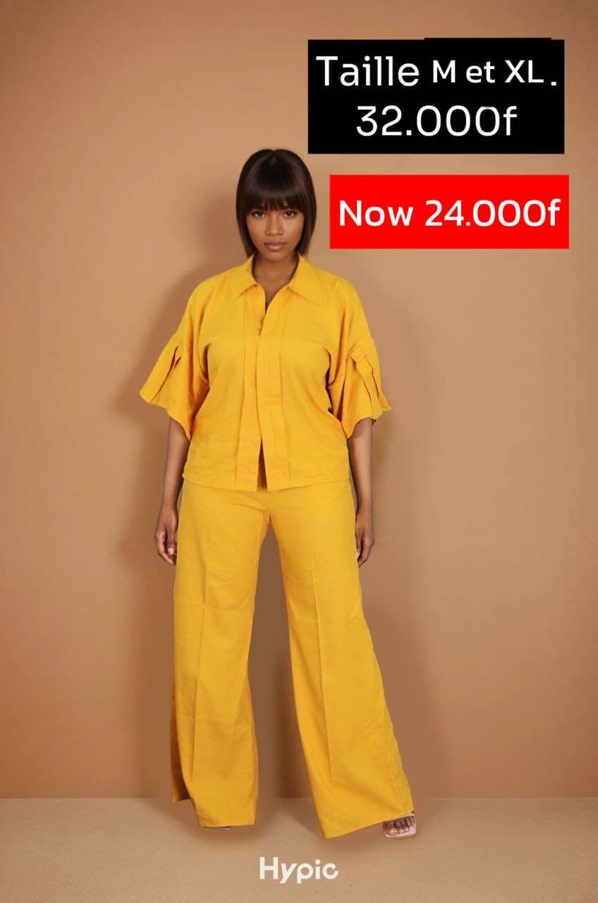 ensemble pantalon jaune