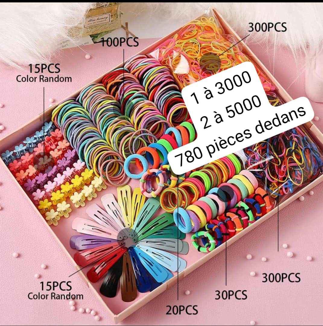 Coffret Élastiques Cheveux 780pcs