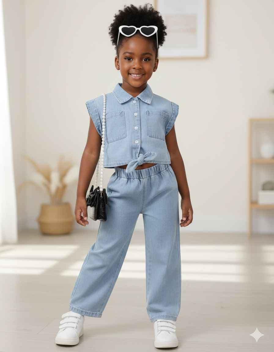 ensemble 2pieces en jean denim