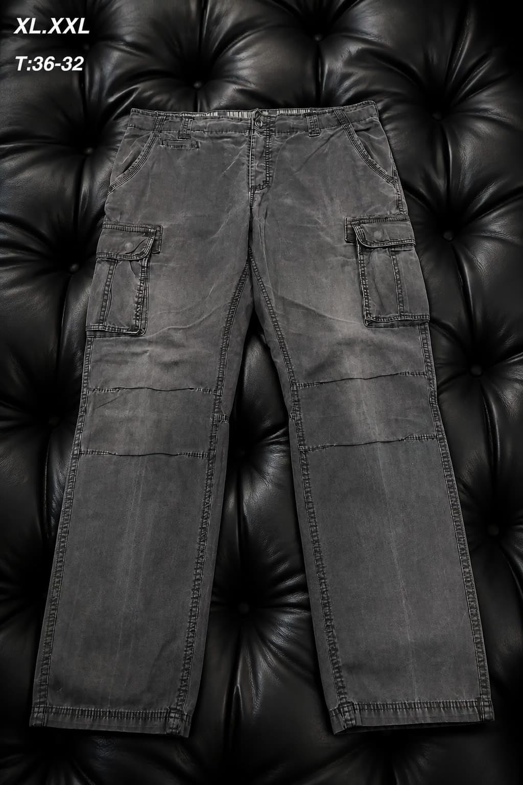 pantalon cargo gris décontracté