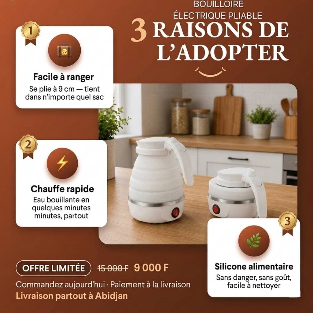 bouilloire électrique pliable