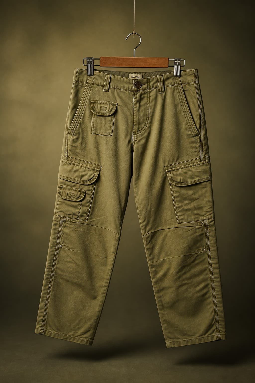 pantalon cargo vert